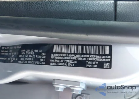 2015 Jeep Renegade Limited из США, поврежденный, VIN ZACCJBDT2FPB92230